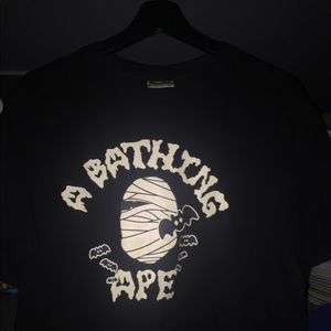 glow in the dark halloween bape shirt